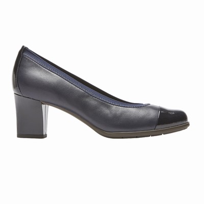 Rockport Total Motion Esty Luxe Cap Toe Heels Damen Navy DCZ-490851